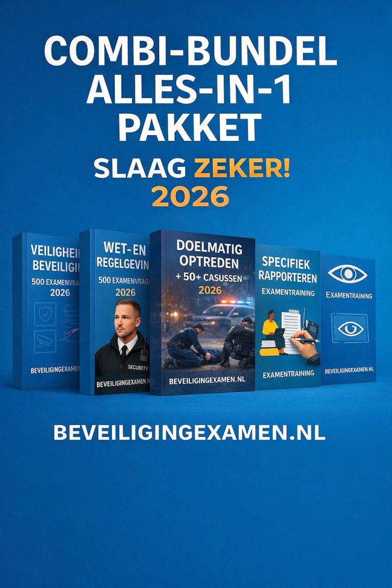MBO 2 Beveiliger – oefenexamen Veiligheid en Beveiliging en Wet- en Regelgeving, direct downloaden op Beveiligin MBO 2 Beveiliger – oefenexamen Veiligheid en Beveiliging en Wet- en Regelgeving, direct downloaden op Beveiligin